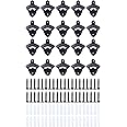 Homend 20Pack Cast Iron Wall Mount Bottle Openers, Mounting Hardware Included, Vintage Rustic Bar(Wood Block is not Included)