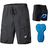 Santic Men's 3D Padded Mountain Bike Shorts Lightweight Cycling MTB Shorts