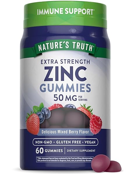 NATURE’S TRUTH ZINC GUMMIES FOR ADULTS | 50...