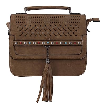 NFI Womens PU Leather Sling Bag, Khaki