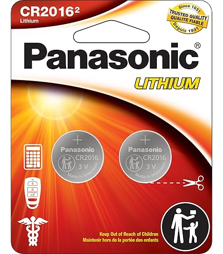Rayovac CR2016 3V Lithium Batteries - 2 Pack Coin Cell For Key Fobs & Electronics