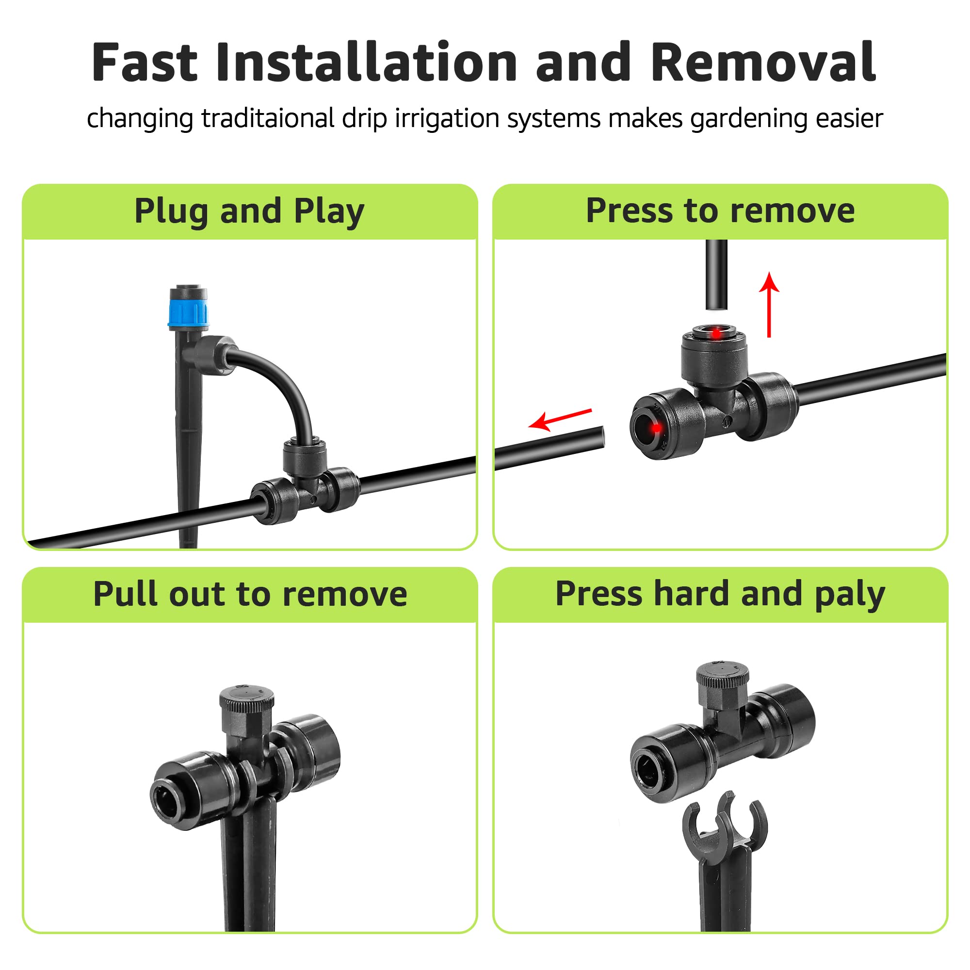 Mua MIXC Drip Irrigation Kit,Garden Plant Watering System with 100ft 1/ ...