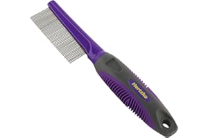 Hertzko Long Teeth Pet Hair Fur Comb - Perfect Brush for Dog and Cat Grooming - Pet Hair Remover & Dog Grooming Kit (Short and Long Teeth)