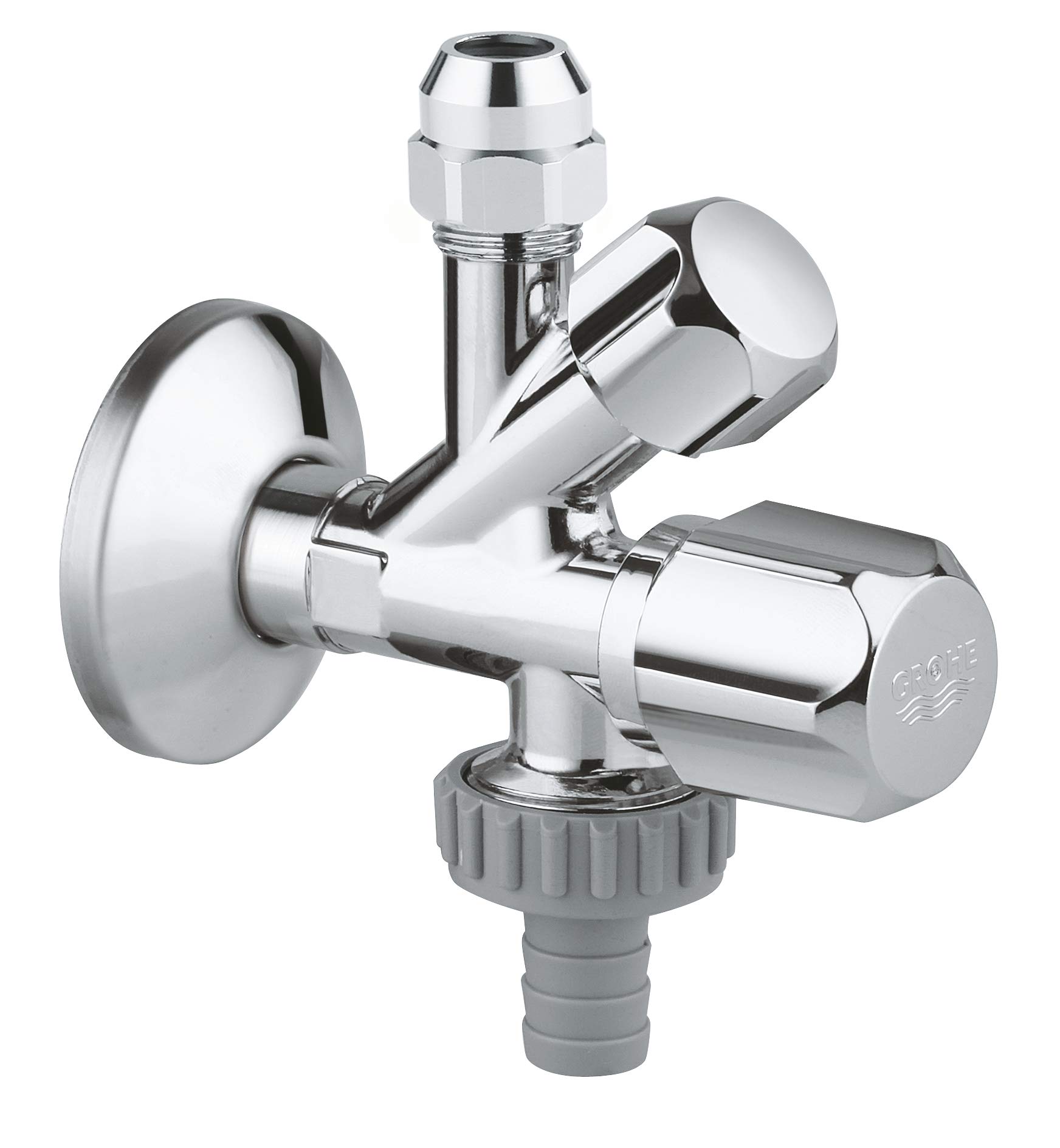 GROHE Angle Valves Neutral Handle Original was Combination Service Valve 1/2" Chrome 22035000