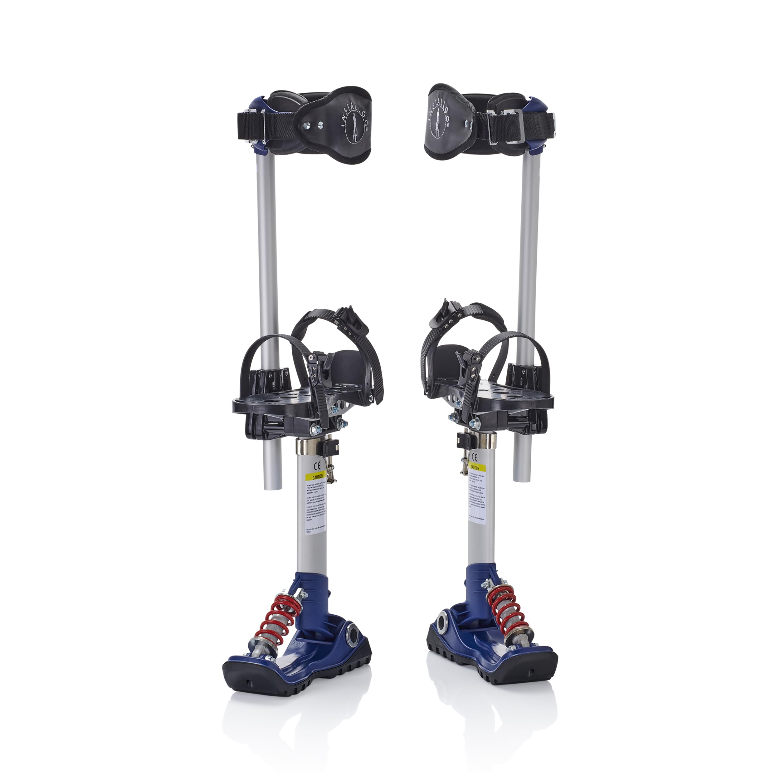 Adjustable Drywall Stilts Skywalker for Drywall, Ceiling Work, Painting & Plastering, 38-58 cm, Aluminium Work Stilts up to 105 kg, Size M, Installoo