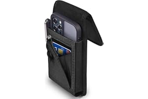 COANJIUO Belt Clip Holster for iPhone 15, 15 Pro,14, 14 Pro, 13, 13 Pro, 12, 12 Pro, 11, 11 Pro, XR, XS, Galaxy S23, S22, S21, S20 (Fits Phone with Otterbox Commuter Case on), Black