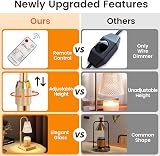 OKYUK Candle Warmer Lamp with Remote, Timer, Dimming & Adjustable Height view 4
