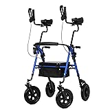 ELENKER Upright Rollator Walker, Stand Up Rolling
