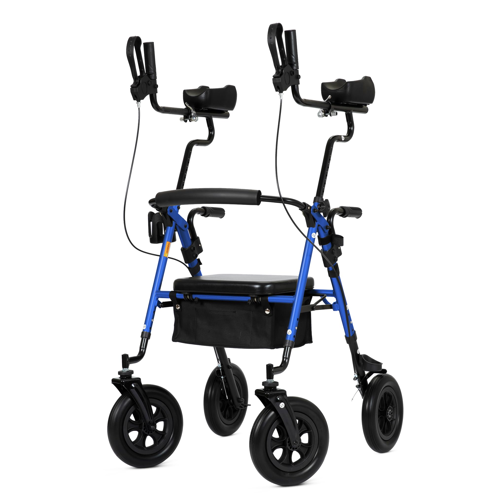 ELENKER Upright Rollator Walker, Stand Up Rolling