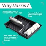 Harris 9in Walls Ceilings Paint Roller Set 4 Medium Pile Sleeves Frame Tray view 4