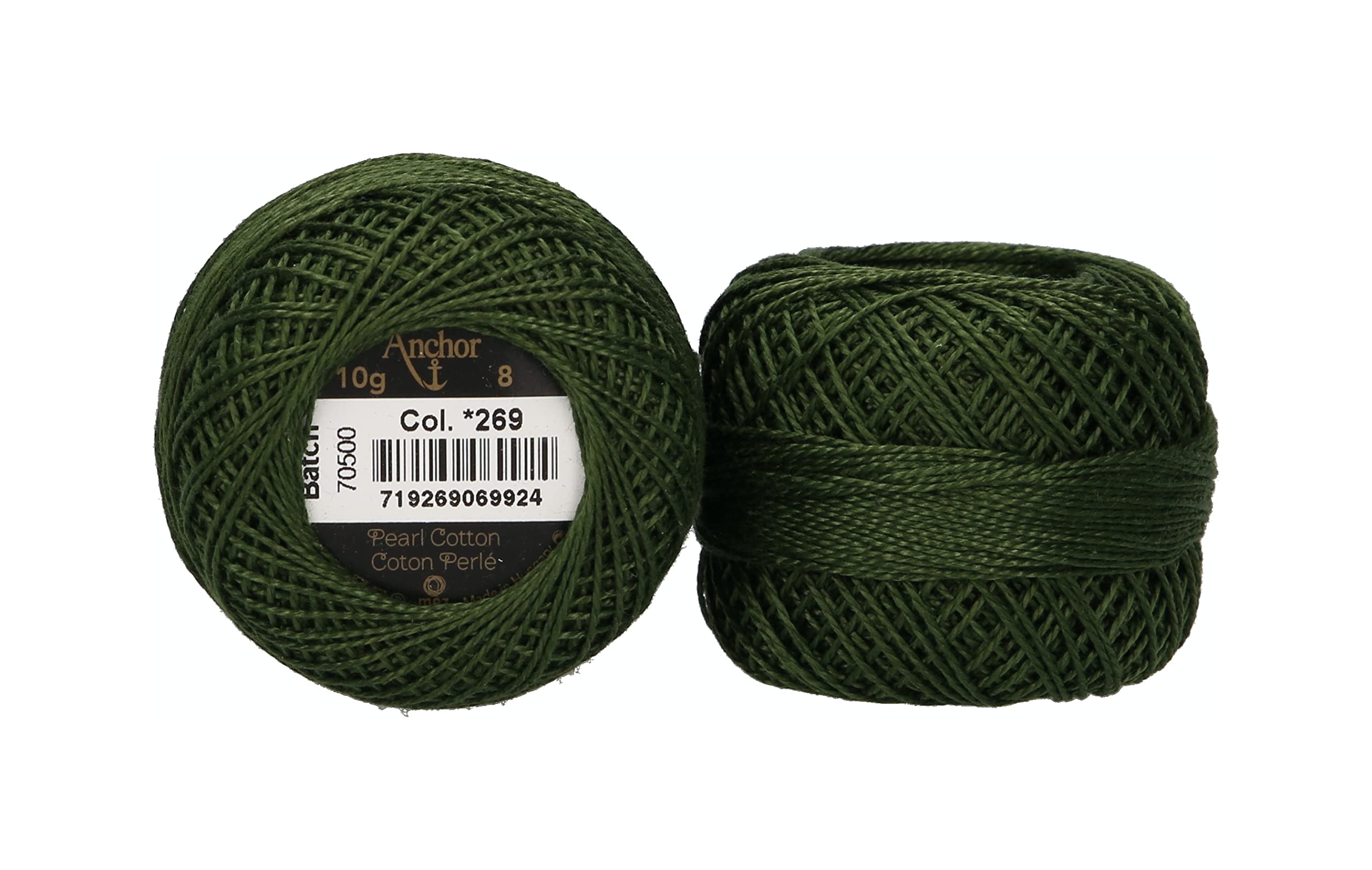 ANCHOR Pearl Yarn, Thickness: 8, Packaging: 10G, Running Length: 82M wachholder dunkel Embroidery Threads