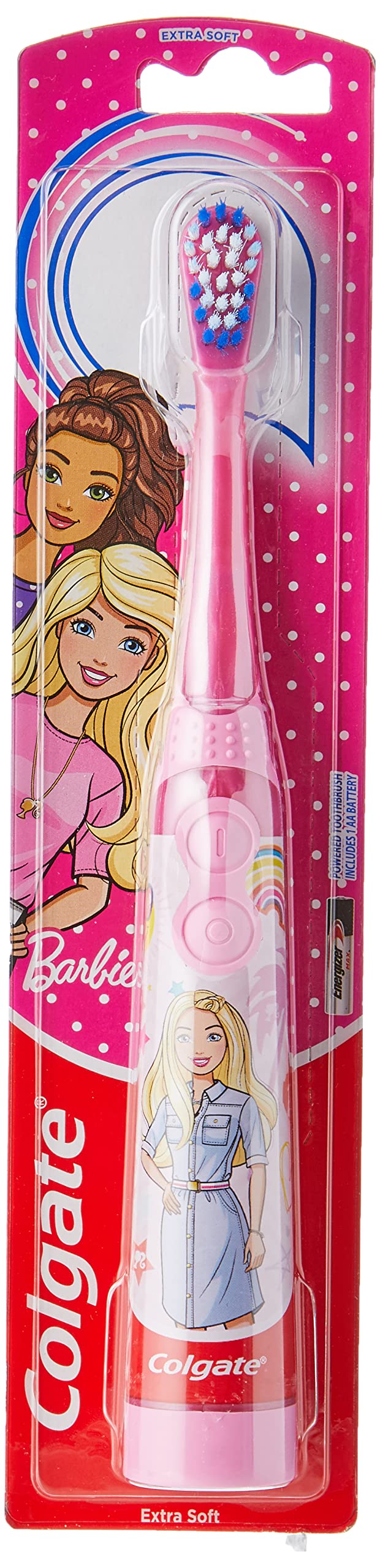 Colgate Kids Barbie Extra Soft Battery Toothbrush 3+ Years