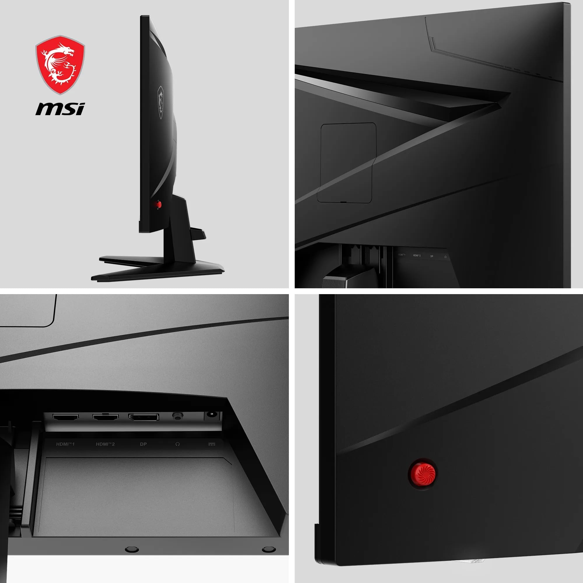 MSI MAG 256F 24,5 Zoll FHD Gaming Monitor - 1920 x 1080 Rapid IPS Panel, 180 Hz / 1ms GtG, 127% sRGB, Frameless Design, HDR Ready - DisplayPort 1.2a, HDMI 2.0b CEC