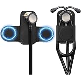 SKYREH Magnetic Stethoscope Holder Clip, PU Leather Hip Holster, Black | Fits 3M Classic III/Cardiology IV, Magnetic Closure,