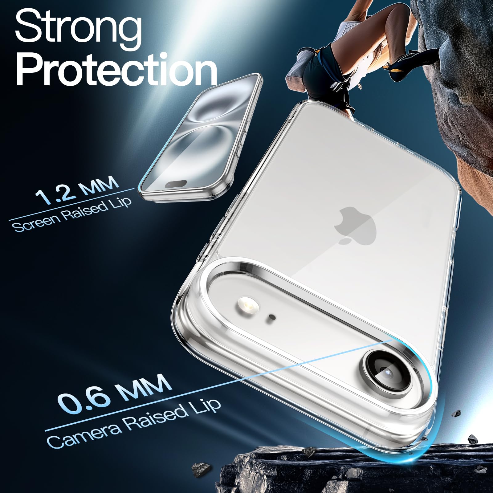 JETech Case for iPhone 17 Air, Non-Yellowing Bumper Cover, 6.5-Inch Display