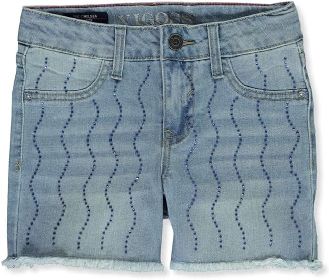 girl in cutoff denim shorts