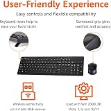 Amazon Basics Full-Sized Wireless Keyboard and Mouse Combo 2.4 GHz UK view 2