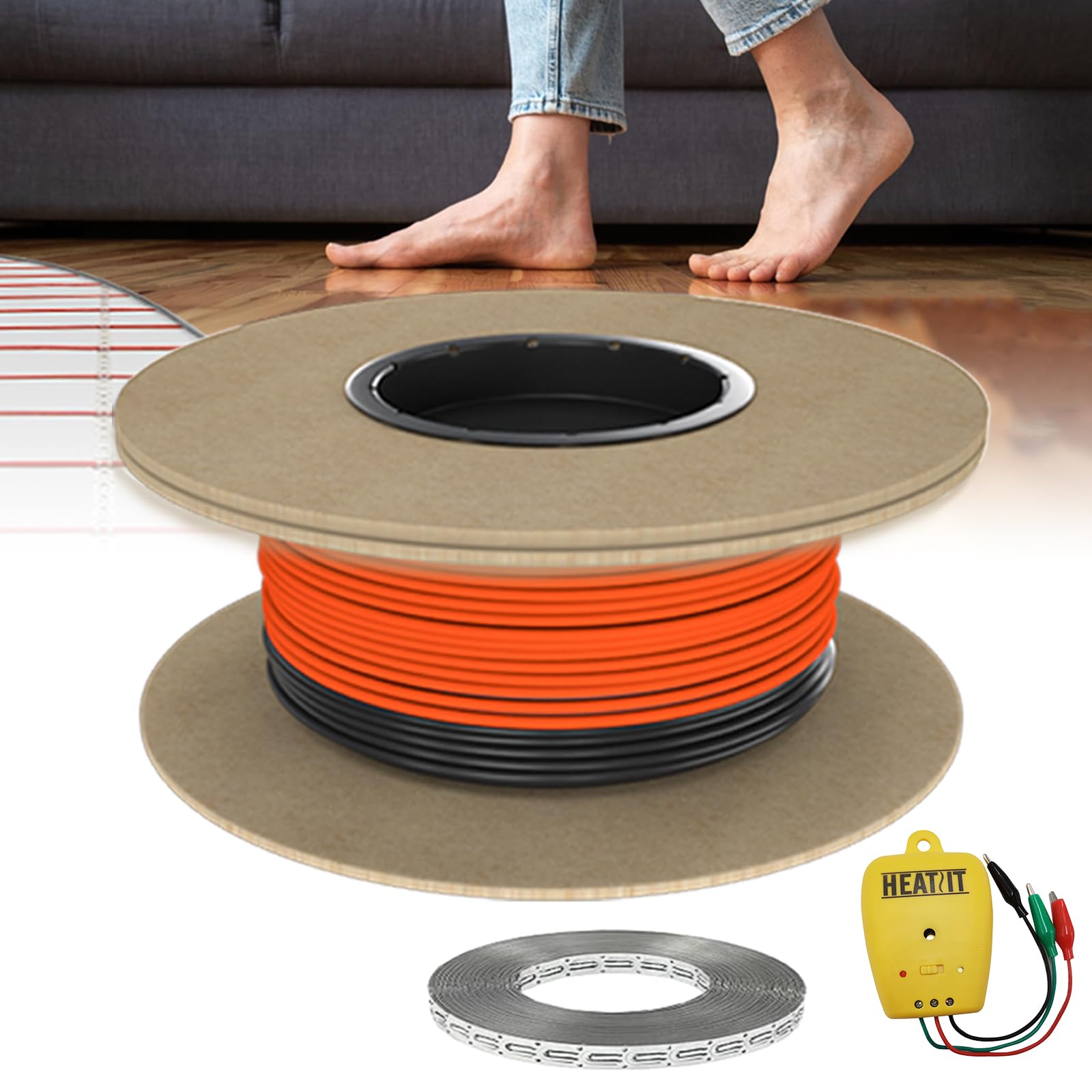 Photo 1 of Electric Floor Heating Cable Underfloor Heating System Indoor Heated Floor Wire 240V, 160 sq.ft.