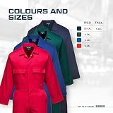 Portwest S999 Classic Polycotton Coverall Navy Large Tall view 4