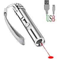 M JJYPET Rechargeable Cat Laser Pointer,3 in 1 Red Laser Pointer,Interactive Cat Dog Training Tool