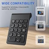 cimetech Wireless Numeric Keypad 18 Keys 2.4G USB Receiver Portable Numpad view 6