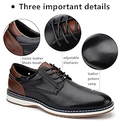 Meijiana Men's Oxfords Casual Dress Shoes Leather