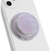 On The Grip Bling Bling Glitter Phone Grip & Stand - Elegant Magsafe Compatible Phone Holder for Secure Grip and Hands-Free Viewing (Violet)