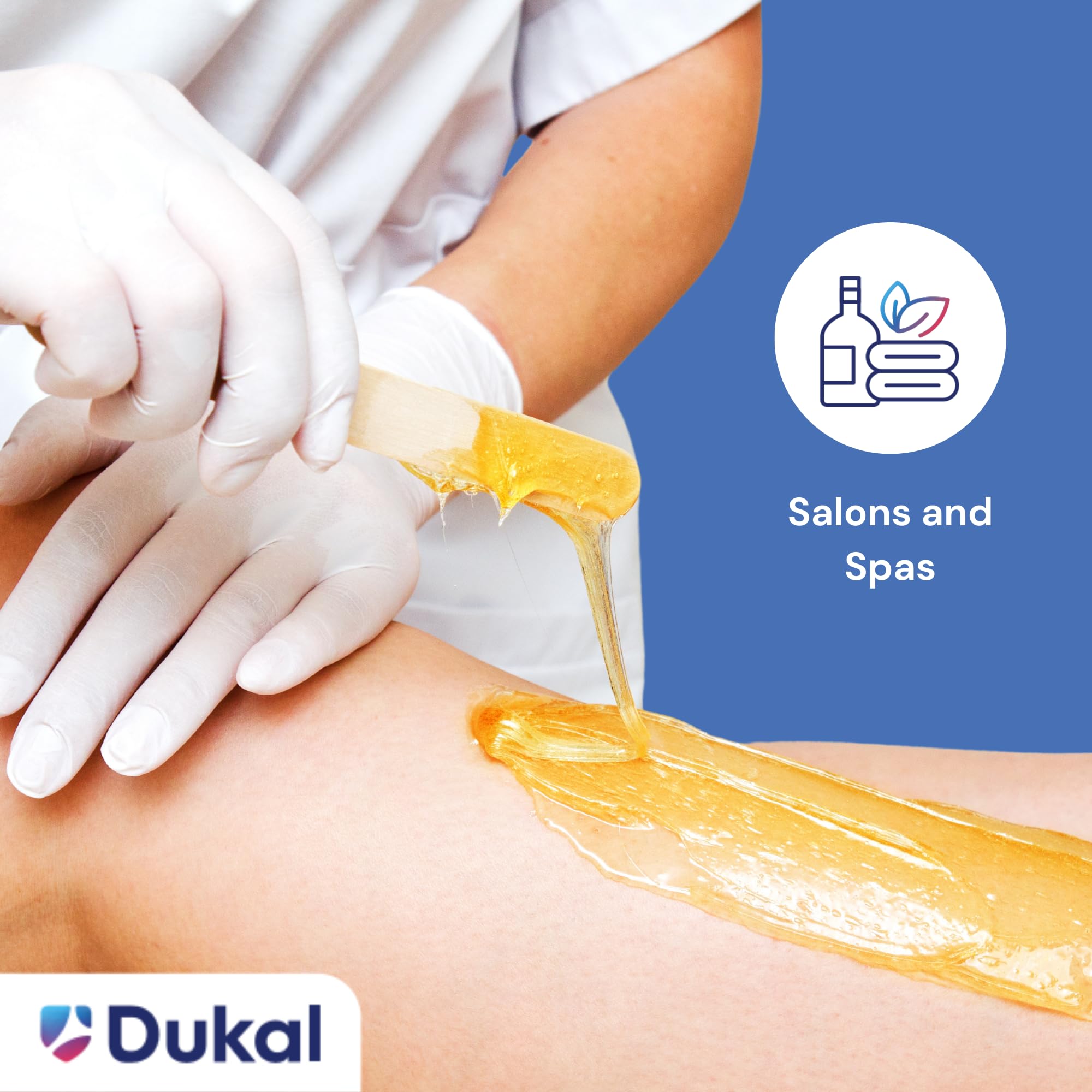 Dukal Large Wooden Wax Sticks - Body Hair Removal Applicator for Waxing, ¾” x 6” (Pack of 100)