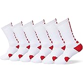 VNG Cushioned Athletic Crew Socks for Men Sizes 9-12, Light Compression Secure Fit Moisture-Wicking Sports Performance