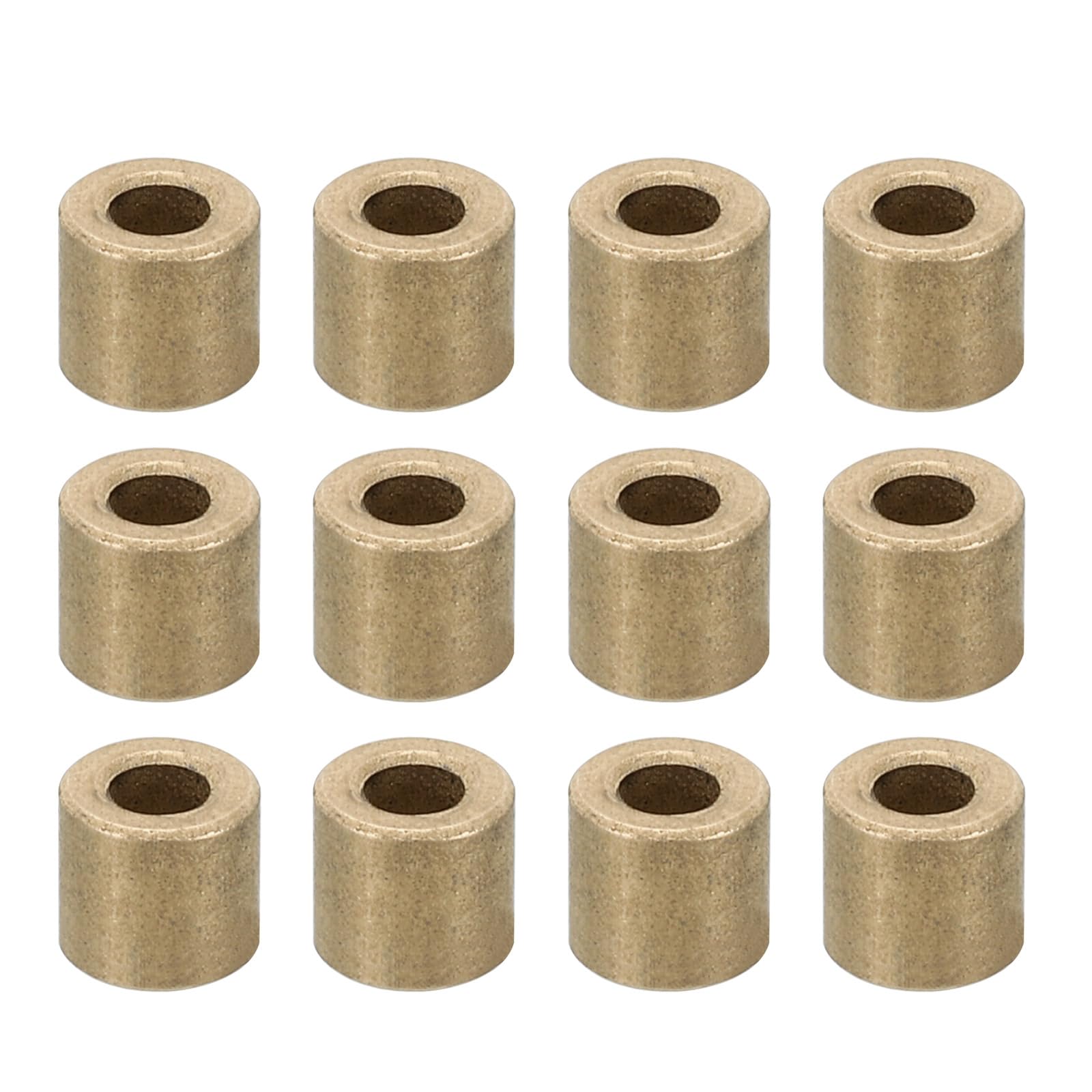 PATIKIL M3 Brass Spacers, 12 Pcs Metal Spacer Brass 3mm ID x 6mm OD x 6mm L Brass Spacers Screw Standoff for 1/8 Inch or M3 Screw