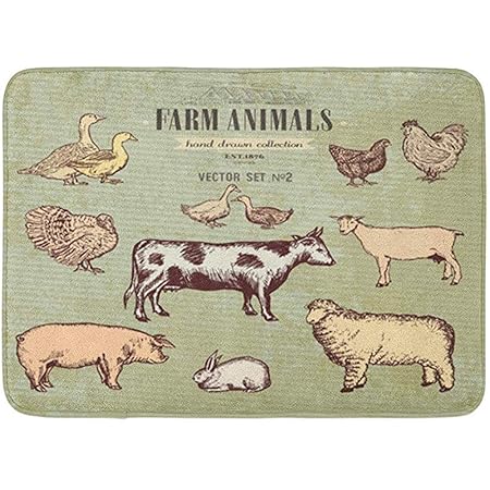 Zerbini Tappeti Da Bagno Tappetino Incisione Animali Da