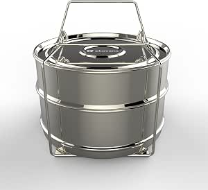 Stackable Stainless Steel Insert Pans 6Qt - 3 Tier Steamer Set Voor Instant Pot En Drukpot