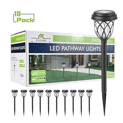 Buy Excmark 10 Pack Solar Lights Outdoor Garden Pathway Solar Powered Yard Lights For Walkway Sidewalk Driveway Online In Indonesia B085lvdjqy