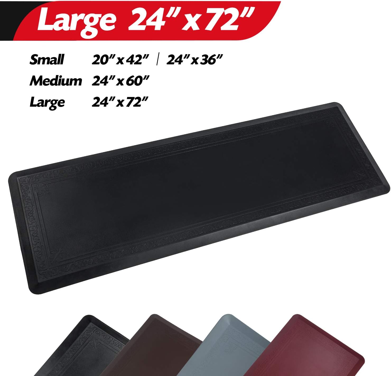 Anti Fatigue Comfort Mat by DAILYLIFE, Non-Slip Bottom - 3/4