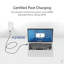 Plugable Thunderbolt 4 Cable with 240W