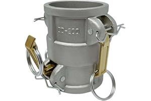 Gloxco Aluminum Type DD Cam and Groove Spool Coupler, 2" Female Camlock x 2" Female Camlock (CAM-20-DD-AL)