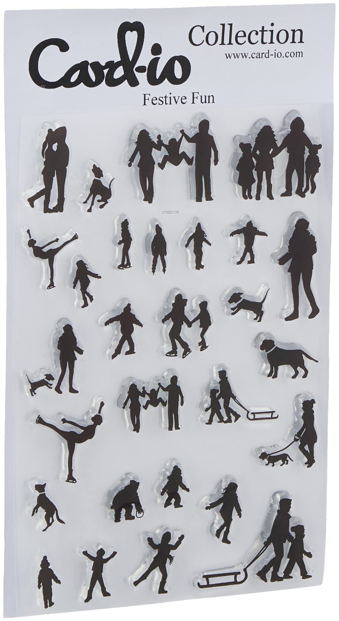 Card-io Festive Fun Clear Stamp Set, Transparent, 22.4 x 11.4 x 0.4 cm