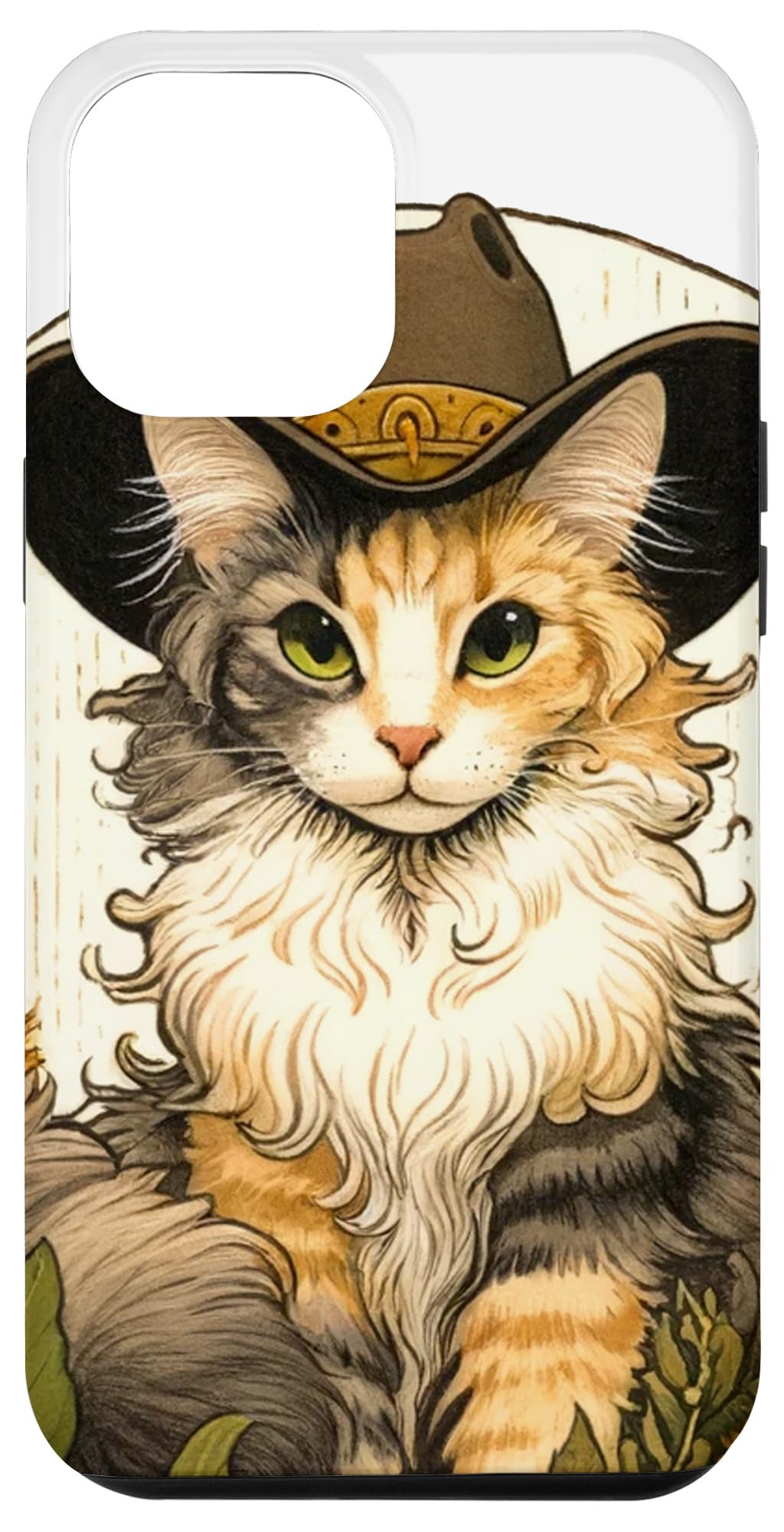 iPhone 13 Pro Max Cowboy Dilute Calico Maine Coon Illustration Case