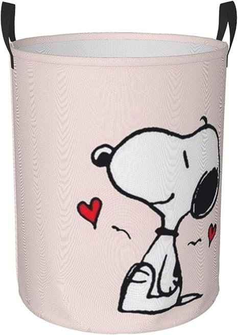Amazon Co Jp スヌーピーは前と後ろに愛があります ランドリーバスケット 撥水加工 軽量薄型 丸型 収納袋 布製雑貨収納ボックス 大容量 シンプルで おしゃれ 可愛い 洗濯かご ホーム キッチン