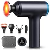 arboleaf Heated Massage Gun Deep Tissue, 3 Heat Levels, 2026 Latest Model | massager gun with 5 preset speeds, adaptive pressure mode, 10mm amplitude, 4 heads, USB-C charging, low battery indicator