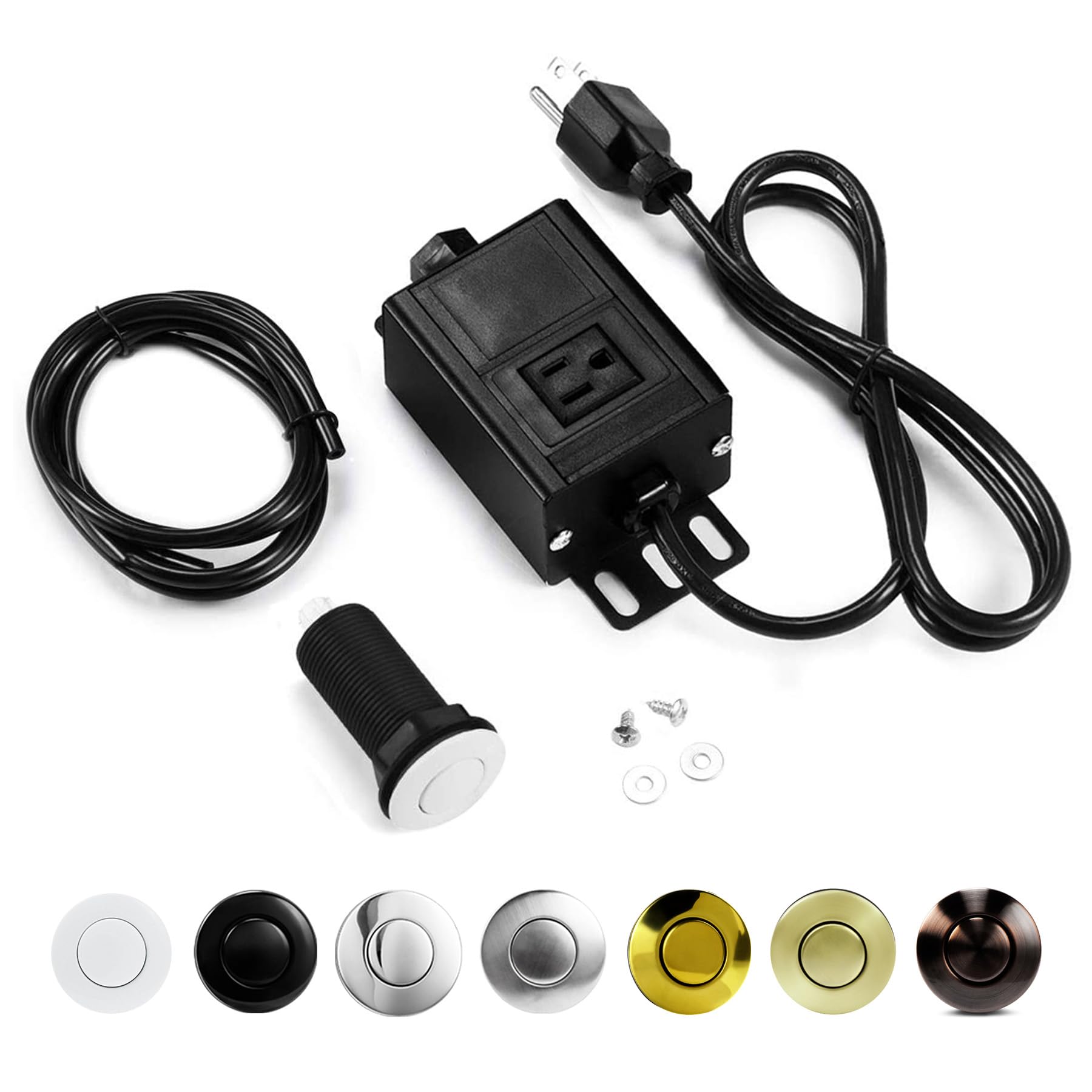 Sink Top Air Switch Kit Garbage Disposal Part by CLEESINK (LONG/3.5", White) Image Sink Top Air Switch Kit Garbage Disposal Part by CLEESINK (LONG/3.5", White) Image