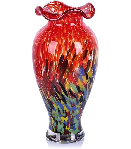 Amazon.com: Murano Glass Vase, 6 inch Tall, 1 PCS, Yellow, Green