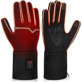 V.Step Heated Gloves for Men Women Rechargeable, Winter Gloves Electric Heated Glove Liners for Work, Skiing, Cycling