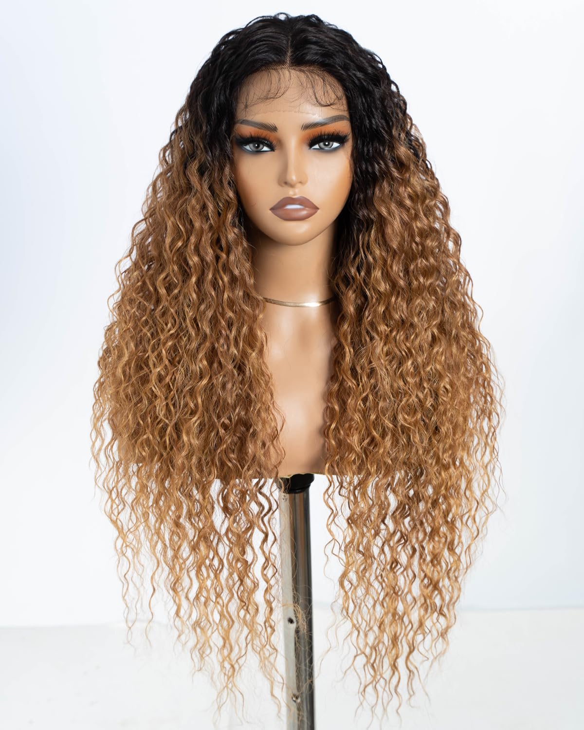 Style Icon Lace Front Wig 28 Inches Curly Synthetic Baby Hair Wigs for Women Heat Resistant Fiber