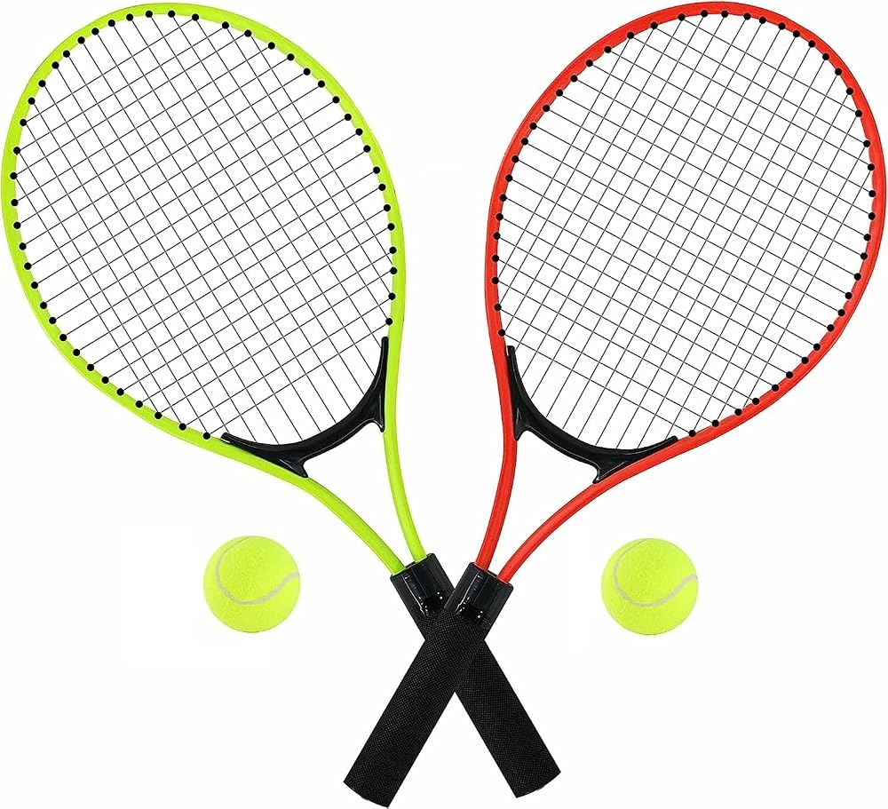 Unibos Kids Tennis Racket Set 2 Player Junior with Balls Carry Bag