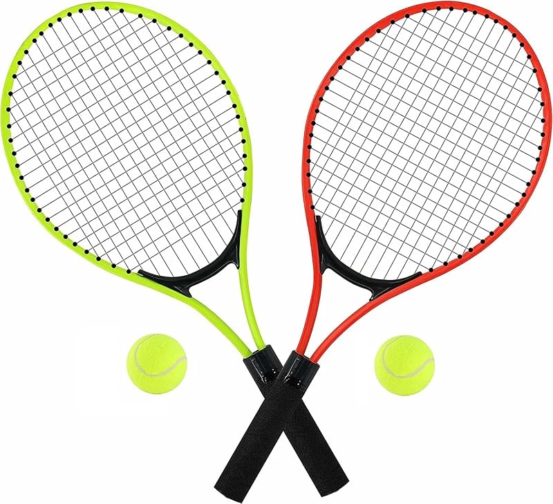 Unibos Kids Tennis Racket Set 2 Player Junior with Balls Carry Bag