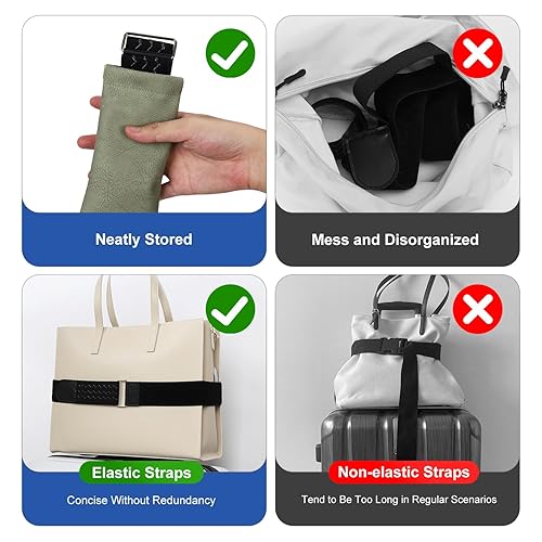Luggage Straps for Carry on Bag-OZOZO 2-in-1 Adjustable Elastic