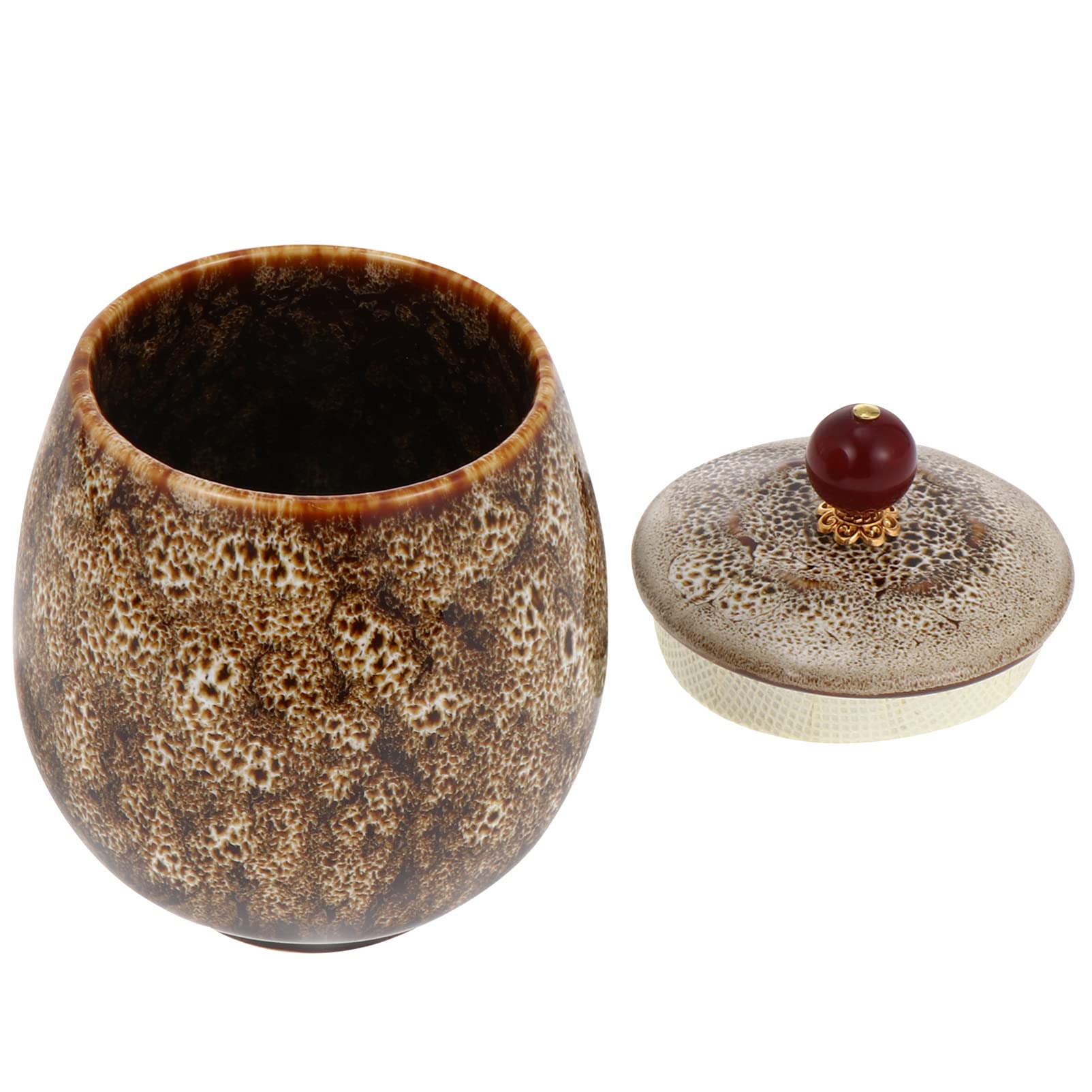 Cabilock Storage Jars for Kitchen 160ml Ceramic Storage Jar Honey Pot Lid Sealed Lid Kitchen Container