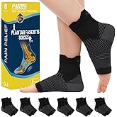 PAPLUS 6 Pairs Plantar Fasciitis Socks Women & Men - Foot Sleeve for Achilles Tendonitis Relief - Reduces Heel Spur Pain, Swelling - Ankle Brace with Arch Support for Sports Injury Recovery