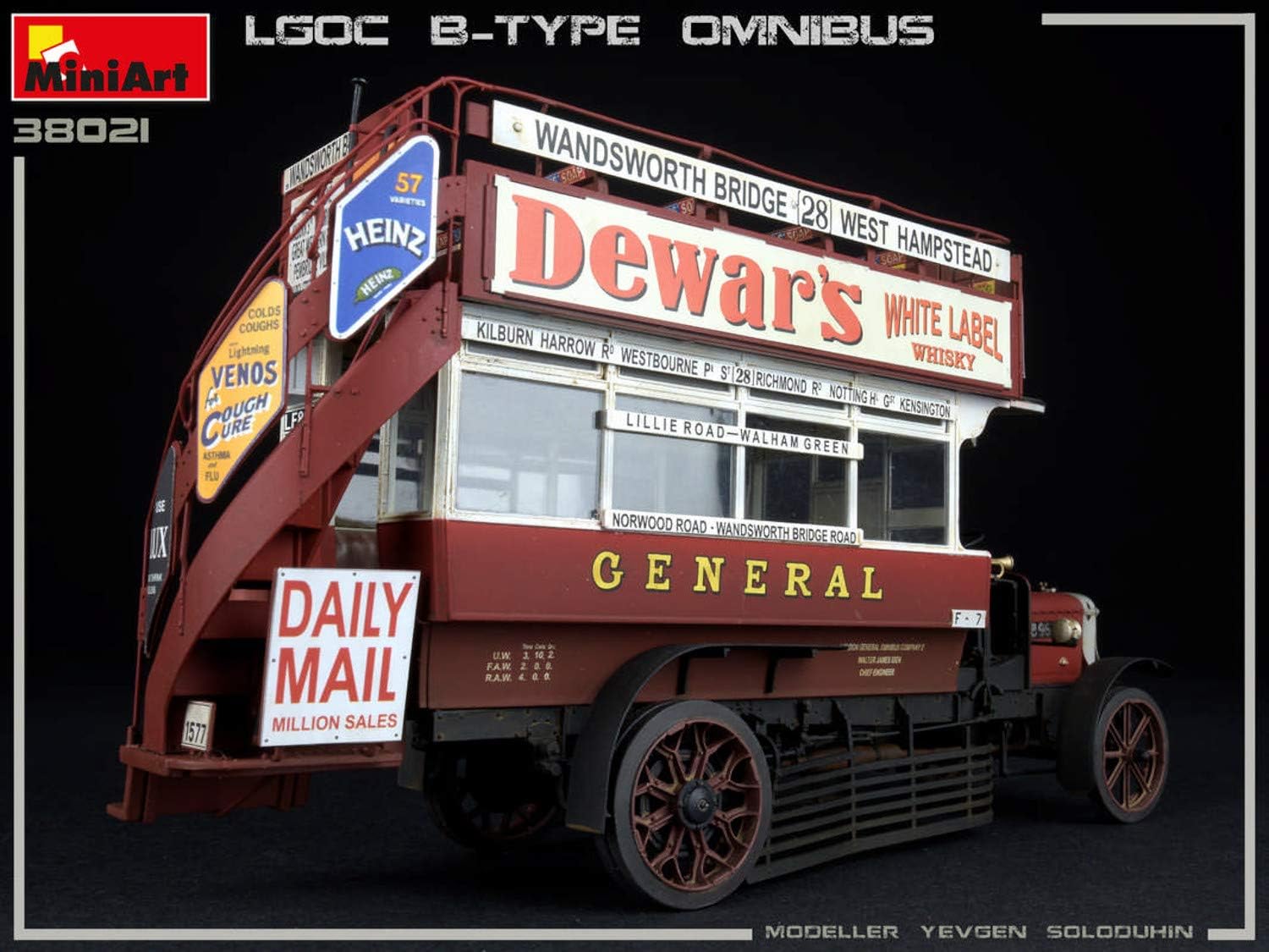 Miniart 1:35 - LGOC B-TypeLondon Omnibus, Non Lasered, Unpainted, pequeño - Image 4